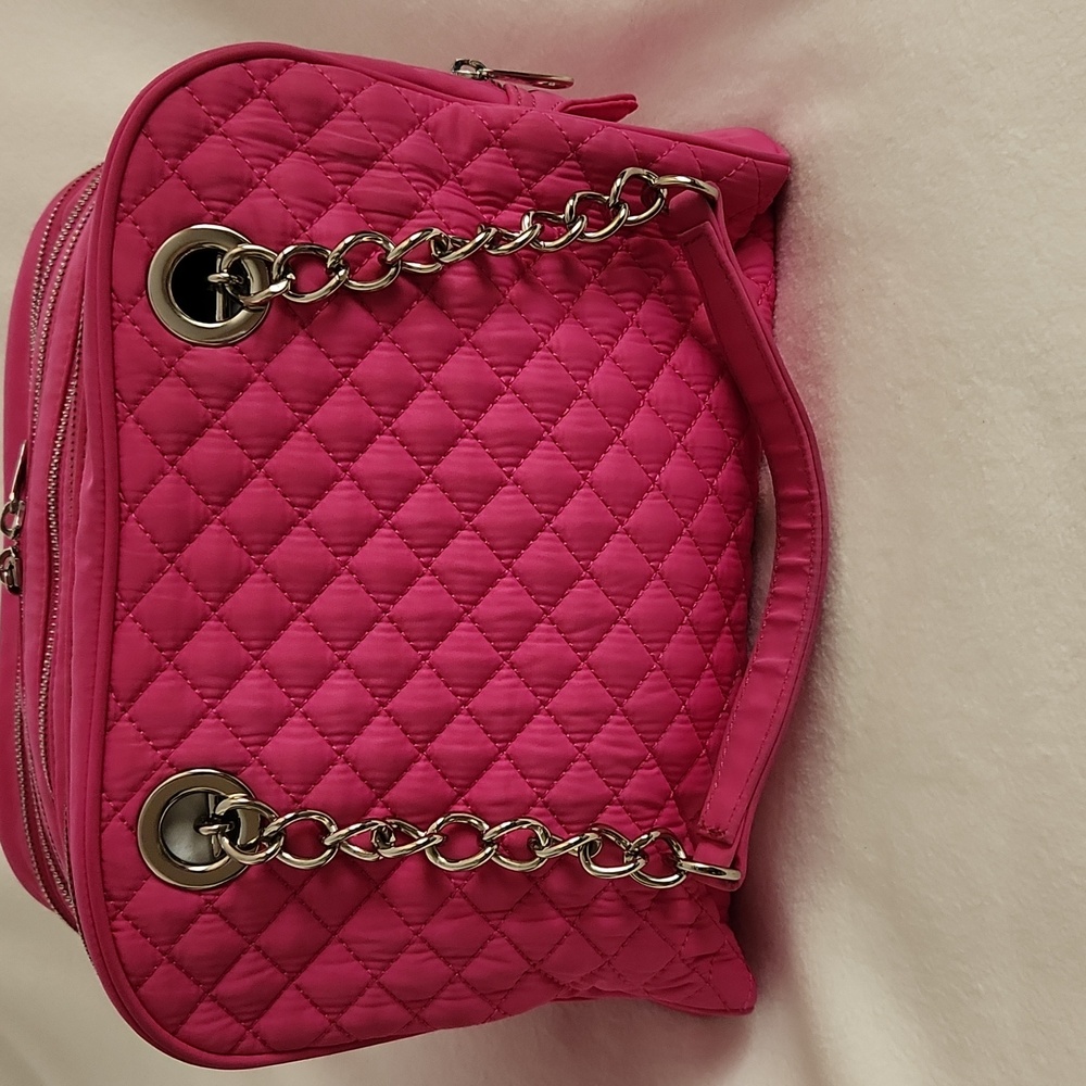 Dolce & Gabbana Fuchsia Quilted Lily Glam Shoulder Bag